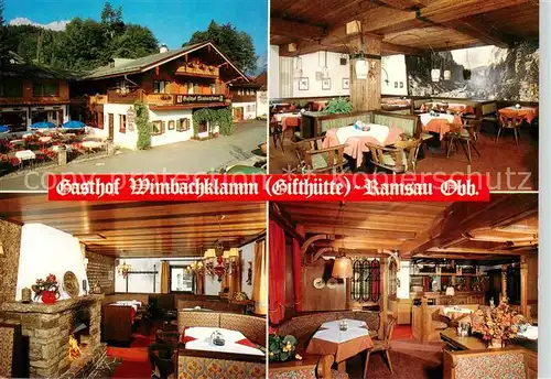 AK / Ansichtskarte 73859173 Ramsau__Berchtesgaden Gasthof Wimbachklamm Gastraeume Kaminzimmer 