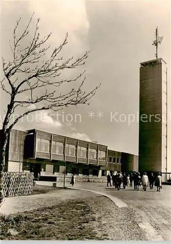 AK / Ansichtskarte  Oberwiesenthal_Erzgebirge HO Gaststaette Fichtelberghaus mit Aussichtsturm Oberwiesenthal Erzgebirge