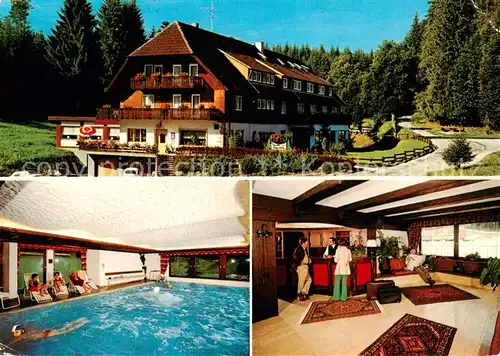 AK / Ansichtskarte  Kaelberbronn_Pfalzgrafenweiler Gasthof Pension Waldsaegmuehle Hallenbad Rezeption 