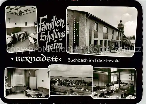 AK / Ansichtskarte 73859230 Buchbach_Steinbach_Wald Familien Erholungsheim Speiseraum Erholungsheim Gaestezimmer Panorama Kindergarten Buchbach_Steinbach_Wald