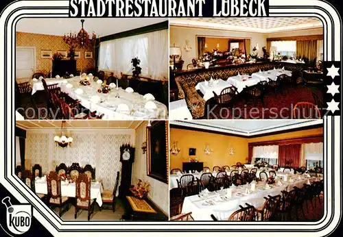 AK / Ansichtskarte  Luebeck Stadtrestaurant Gastraeume Luebeck