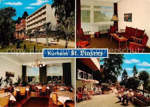 AK / Ansichtskarte  Bad_Soden-Salmuenster Kurheim St Vinzenz Gastraeume Terrasse Bad_Soden-Salmuenster