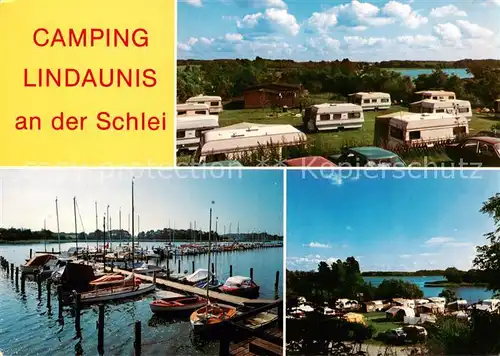 AK / Ansichtskarte  Boren Camping Lindaunis an der Schlei Bootshafen Boren