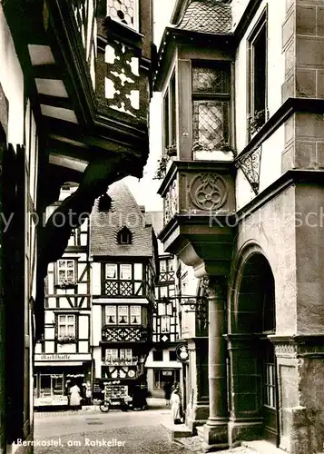 AK / Ansichtskarte  Bernkastel-Kues_Berncastel Partie am Ratskeller Altstadt Fachwerkhaeuser 