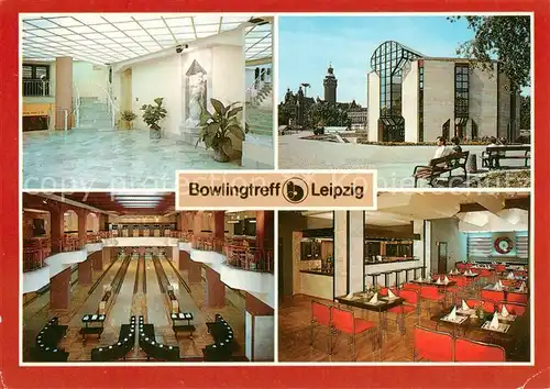 AK / Ansichtskarte  Leipzig Bowlingtreff Foyer Billardgallerie Restaurant Leipzig