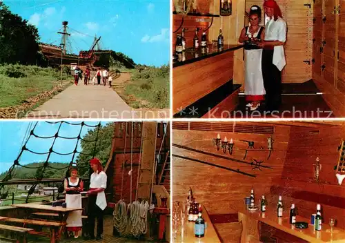 AK / Ansichtskarte  Neu_Mukran Piratenschiff Gastronomie Neu_Mukran