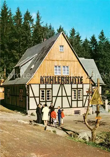 AK / Ansichtskarte  Sosa_Erzgebirge Gaststaette Koehlerhuette an der Talsperre des Friedens Sosa Erzgebirge