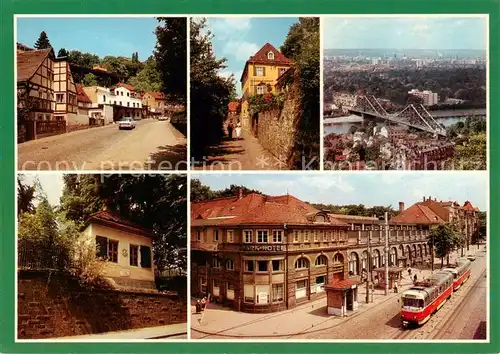 AK / Ansichtskarte  Dresden_Elbe Grundstrasse HO Gaststaette Luisenhof Koernerweg Stadtpanorama Blaues Wunder Schillerhaeuschen Parkhotel Weisser Hirsch 