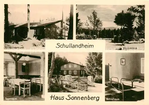 AK / Ansichtskarte 73859352 Wolfenbuettel Schulllandheim Haus Sonnenberg Tagesraum Schlafraum Brockenblick Wolfenbuettel