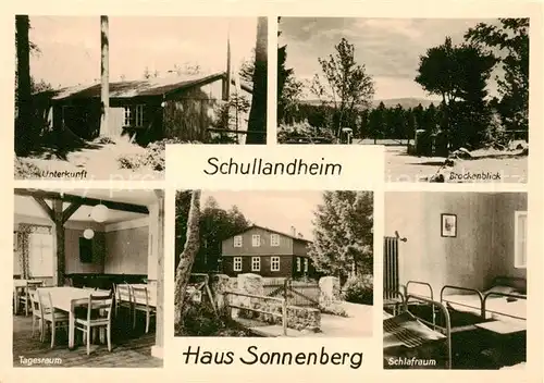 AK / Ansichtskarte  Wolfenbuettel Schulllandheim Haus Sonnenberg Tagesraum Schlafraum Brockenblick Wolfenbuettel