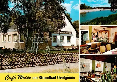 AK / Ansichtskarte 73859457 Ovelgoenne_Celle Café Restaurant Weise Badestrand Ovelgoenne_Celle