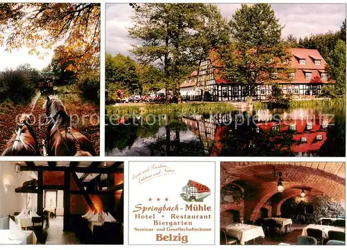 AK / Ansichtskarte  Bad_Belzig Springbachmuehle Hotel Restaurant Biergarten Kremser- und Kutschfahrten Bad_Belzig