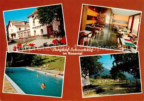 AK / Ansichtskarte  St_Margareten_Rosental Gasthof Pension Berghof Restaurant Gartenterrasse Swimming Pool St_Margareten_Rosental