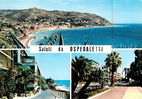 AK / Ansichtskarte 73859478 Ospedaletti_Liguria_IT Kuestenpanorama Strassenpartie 