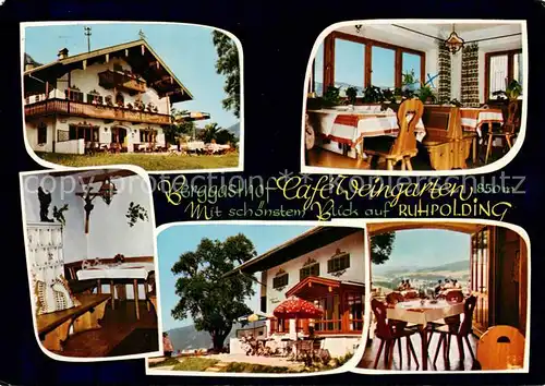 AK / Ansichtskarte  Ruhpolding Berggasthof Café Weingarten Restaurant Terrasse Ruhpolding