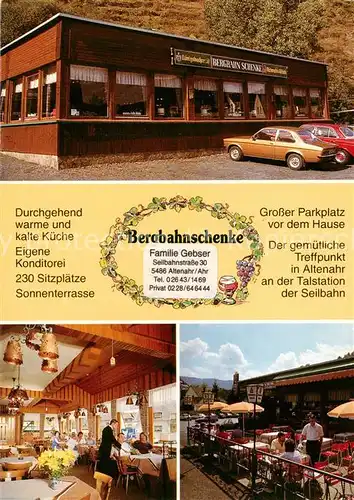 AK / Ansichtskarte 73859510 Altenahr Bergbahnschenke Restaurant Terrasse Altenahr