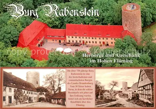 AK / Ansichtskarte 73859540 Rabenstein_Flaeming 750jaehrige Burg Rabenstein Herberge Ausschank im Hohen Flaeming Rabenstein_Flaeming