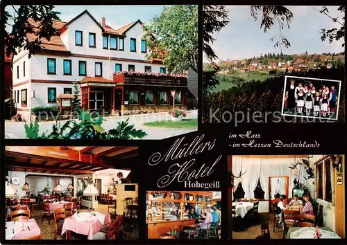 AK / Ansichtskarte 73859562 Hohegeiss_Harz Hotel Restaurant Café Muellers Hotel Hohegeiss Harz
