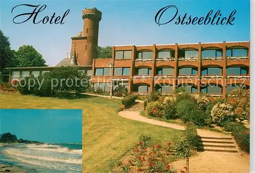 AK / Ansichtskarte  Luetjenburg_Holstein Hotel Ostseeblick Strand Brandung Luetjenburg_Holstein