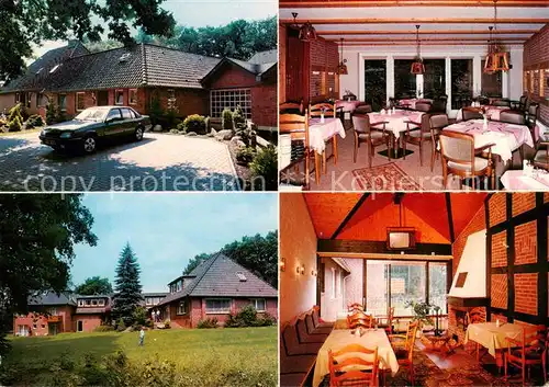 AK / Ansichtskarte  Schneverdingen Hotel Pension Haus Hubertus Restaurant Kaminzimmer Schneverdingen