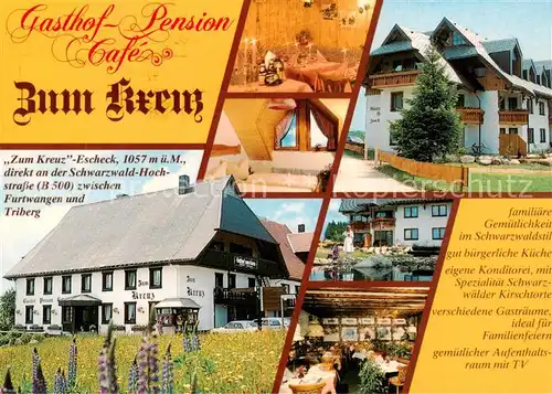 AK / Ansichtskarte  Schoenwald_Schwarzwald Gasthof Pension Café zum Kreuz Schoenwald Schwarzwald