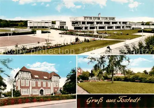 AK / Ansichtskarte  Tostedt Schule Sportanlagen Rathaus Park Tostedt