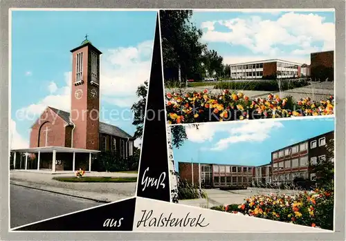 AK / Ansichtskarte 73859595 Halstenbek Kirche Schule Halstenbek