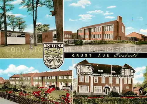 AK / Ansichtskarte  Tostedt Schule Rathaus Wohnhaeuser Wappen Tostedt