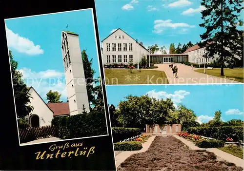 AK / Ansichtskarte 73859610 Unterluess Kirche Schule Gedenkstaette Unterluess