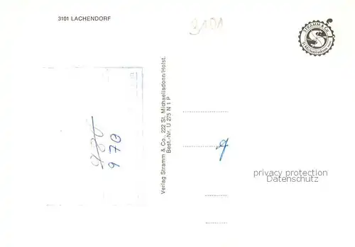 AK / Ansichtskarte  Lachendorf_Celle Sparkasse Gebaeude Heidelandschaft Verlagsstempel Lachendorf_Celle