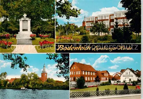 AK / Ansichtskarte  Bodenteich Gedenkstaette Teilansichten Blick zur Kirche Bodenteich