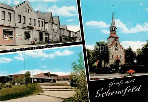 AK / Ansichtskarte 73859622 Schenefeld_Holstein Stadtzentrum Kirche Schule 