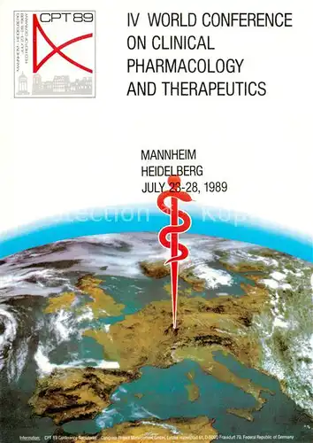 AK / Ansichtskarte  Mannheim CPT 89 IV World Conference on Clinical Pharmacology and Therapeutics
 Mannheim