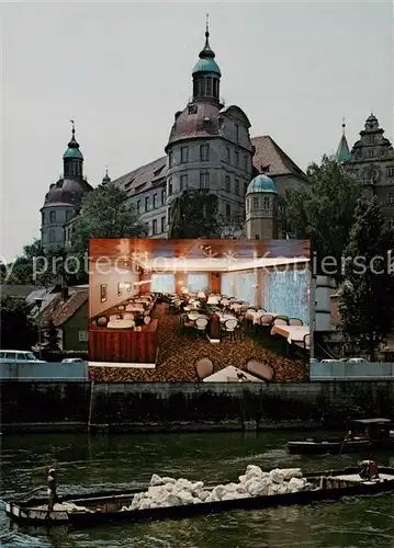 AK / Ansichtskarte  Neuburg__Donau Zum Bruckenbaeck Café Huber am Schloss 