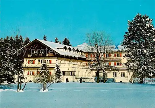 AK / Ansichtskarte  Rottach-Egern Ringberg-Klinik am Tegernsee im Winter Rottach-Egern