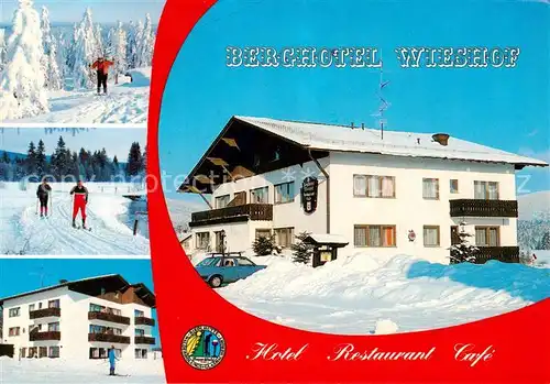 AK / Ansichtskarte  Riedlhuette_Sankt_Oswald-Riedlhuette_Bayern Berghotel Wieshof Wintersport Nationalpark Bayerischer Wald 