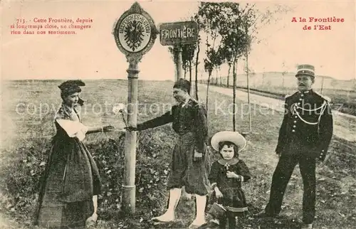 AK / Ansichtskarte  Grenze_Douane_Zoll_Frontiere A la Frontiere de l Est Deutsches Reich  