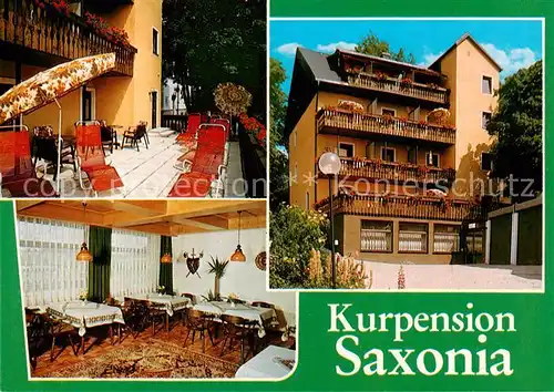 AK / Ansichtskarte  Bad_Steben Kurpension Saxonia Terrasse Gaststube Bad_Steben