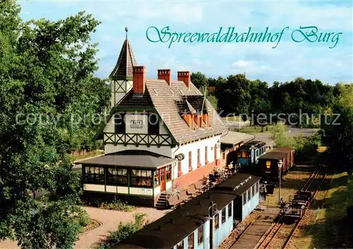 AK / Ansichtskarte  Burg_Spreewald Spreewaldbahnhof Burg Burg Spreewald