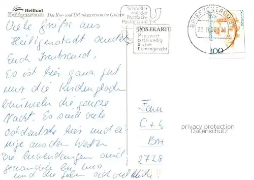 AK / Ansichtskarte  Heiligenstadt_Eichsfeld Kurparkklinik Gastraum Hallenbad Bar Heiligenstadt_Eichsfeld