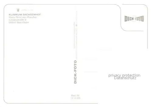 AK / Ansichtskarte  Bad_Elster Klinikum Sachsenhof Haus Prinz von Preussen Bad_Elster