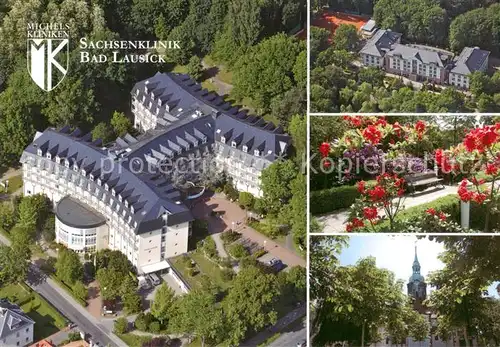 AK / Ansichtskarte  Bad_Lausick Sachsenklinik Fliegeraufnahmen Park  Bad_Lausick