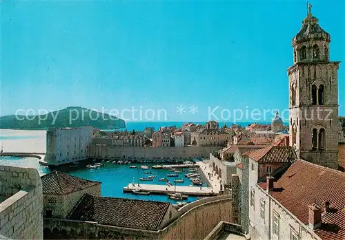 AK / Ansichtskarte  Dubrovnik_Ragusa_Croatia Dominikanski Samostan i Stara Gradska Luka 