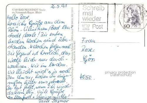 AK / Ansichtskarte  Bad_Neustadt Rhoen Klinikum Glaspavillon Wellenbad Distel Terrasse Distel Restaurant Bad_Neustadt