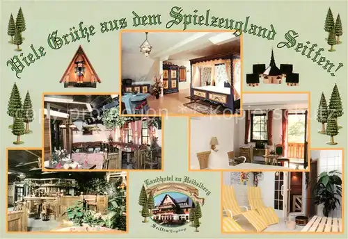 AK / Ansichtskarte  Seiffen_Erzgebirge Landhotel zu Heidelberg Spielzeugland Seiffen Details Seiffen Erzgebirge