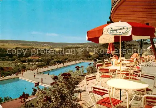 AK / Ansichtskarte  Bad_Kissingen Terrasse Schwimmbad Bad_Kissingen