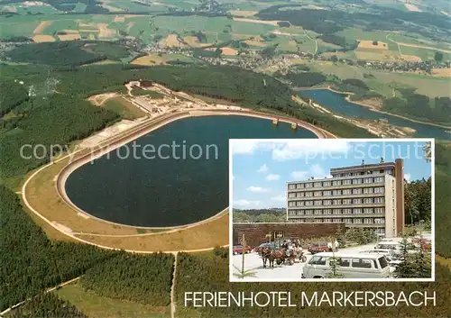 AK / Ansichtskarte  Markersbach_Bad_Gottleuba Ferienhotel Markersbach Fliegeraufnahme Restaurant 