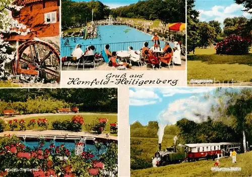 AK / Ansichtskarte 73859892 Heiligenberg_Homfeld KlostermÃÂ¼hle Waldschwimmbad BÃÂ¼rgerpark Kneipp Tretbecken Museumsbahn Heiligenberg Homfeld