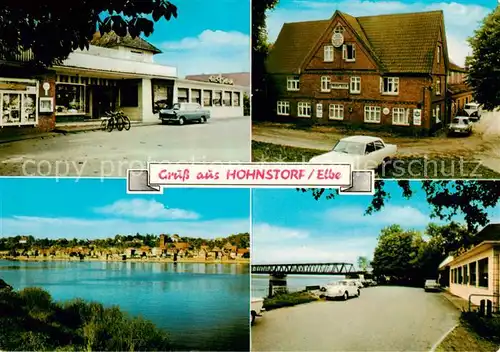 AK / Ansichtskarte  Hohnstorf_Elbe Hotel Cafe Koch Panorama BrÃÂ¼cke Hohnstorf_Elbe