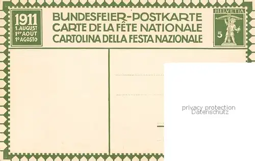 AK / Ansichtskarte  Bundesfeier_Schweiz Graph anstalt J.E.Wolfensberger Zuerich 